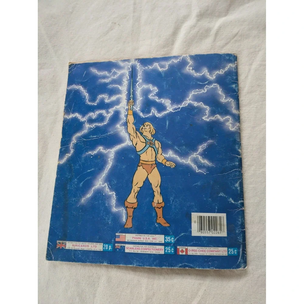 1983 Masters of the Universe Panini Sticker Album He-Man Filmation MOTU